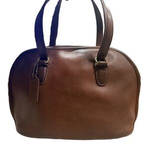 Vintage Coach Pelham Leather Domed Bag in Mahogany Brown